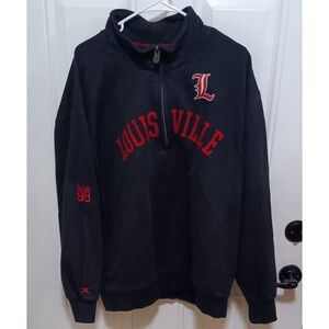 Vintage 1998 Louisville Cardinals Half Zip Press Box Pullover